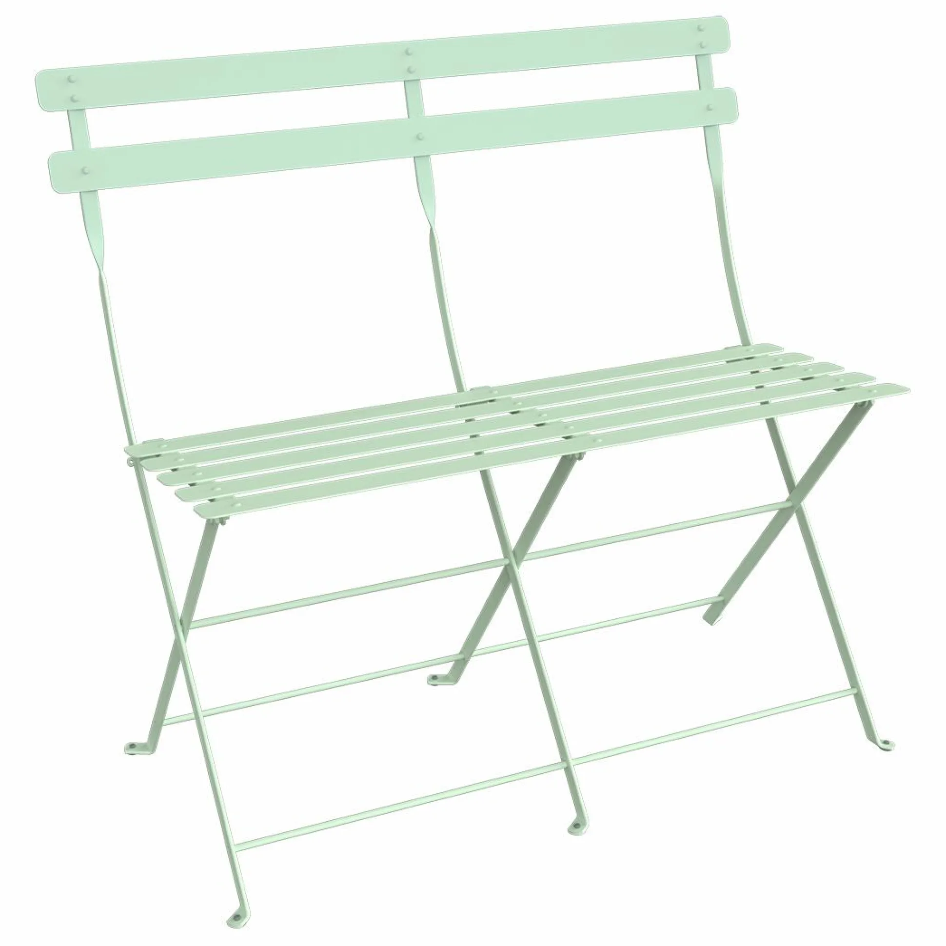 FERMOB Banquette Pliante 2 Places Bistro en Acier - Menthe Glaciale