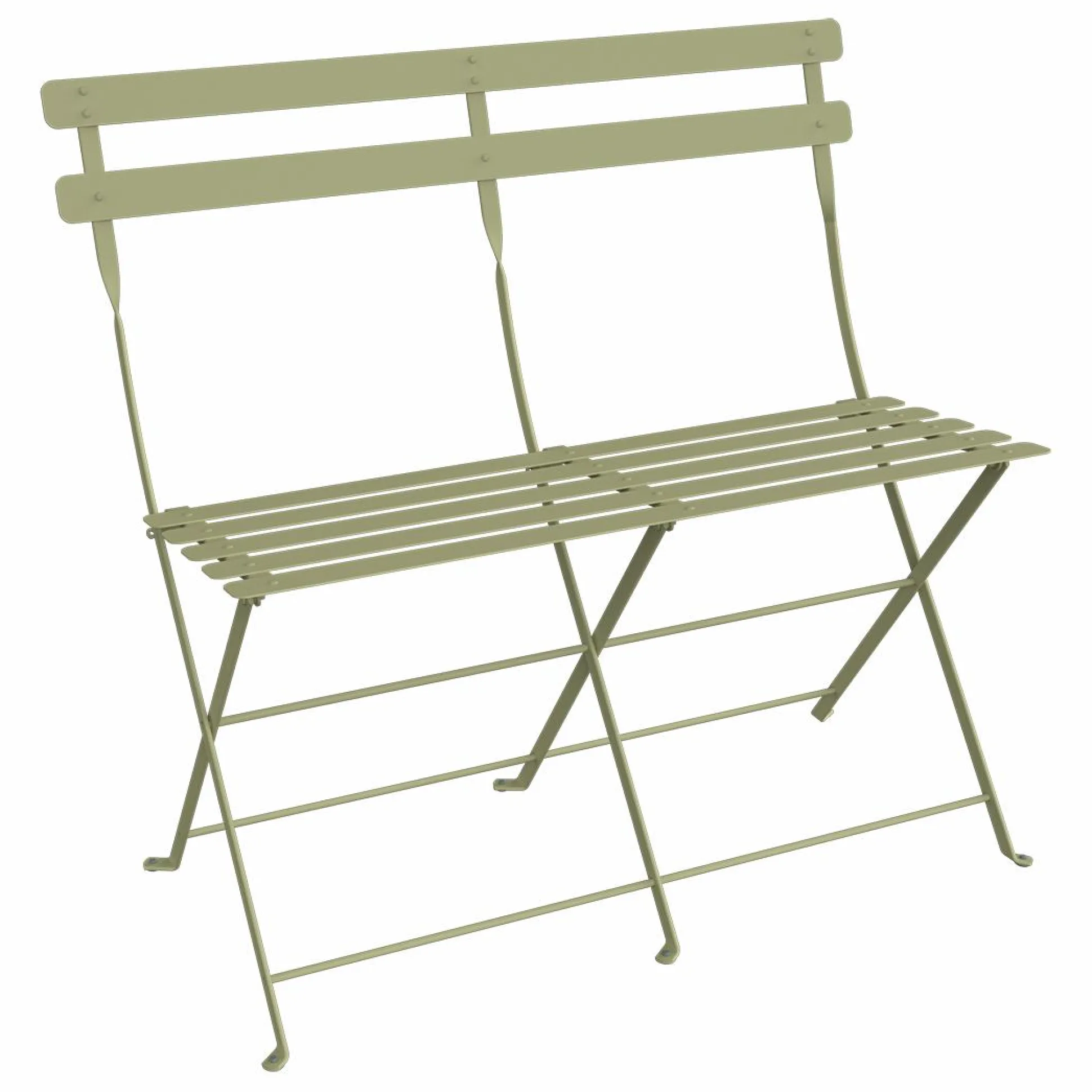 FERMOB Banquette Pliante 2 Places Bistro en Acier - Tilleul