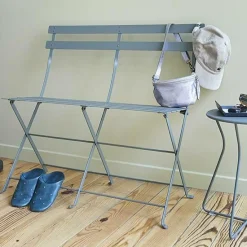 FERMOB Banquette Pliante 2 Places Bistro en Acier - Piment