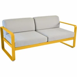 FERMOB Canapé 2 Places Bellevie Gris Flanelle en Aluminium - Miel Texturé