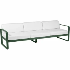 FERMOB Canapé 3 Places Bellevie Blanc Grisé en Aluminium - Cèdre