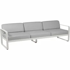 FERMOB Canapé 3 Places Bellevie Gris Flanelle en Aluminium - Gris Argile