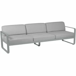 FERMOB Canapé 3 Places Bellevie Gris Flanelle en Aluminium - Gris Lapili