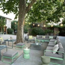 FERMOB Canapé 2 Places Bellevie Gris Flanelle en Aluminium - Cèdre