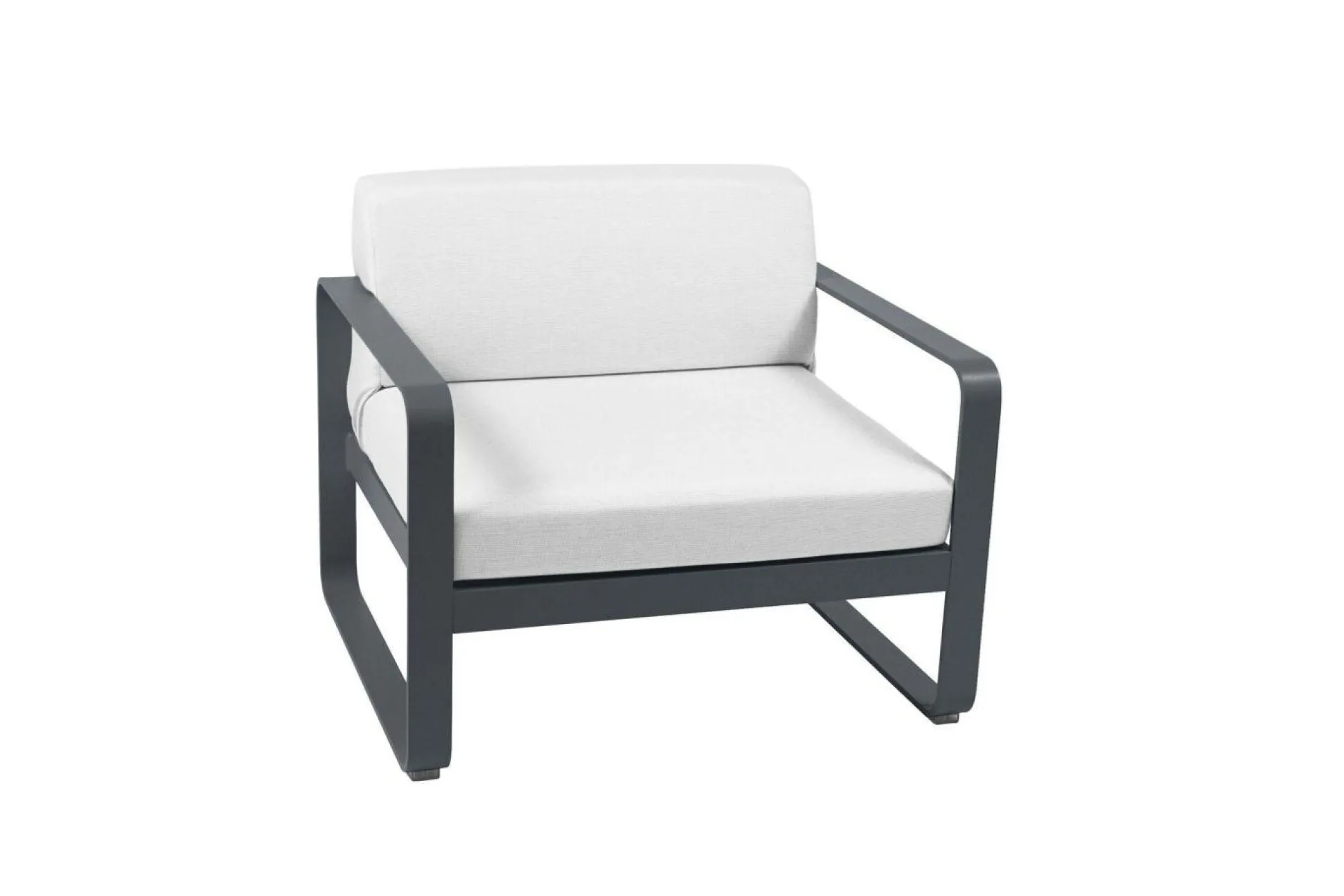 FERMOB Fauteuil Bellevie Blanc Grisé en Aluminium - Carbone