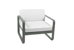 FERMOB Fauteuil Bellevie Blanc Grisé en Aluminium - Romarin