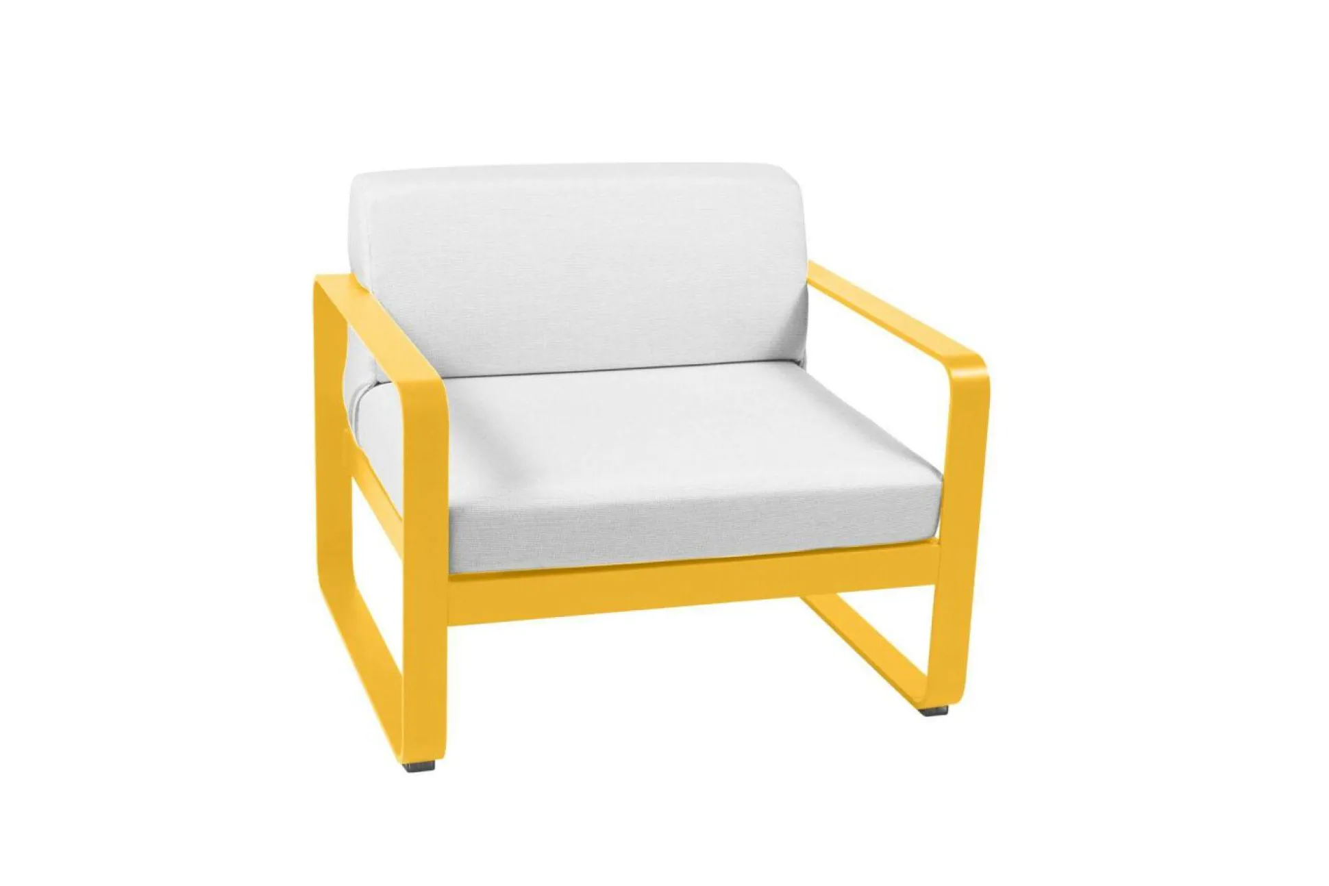 FERMOB Fauteuil Bellevie Blanc Grisé en Aluminium - Miel Texturé