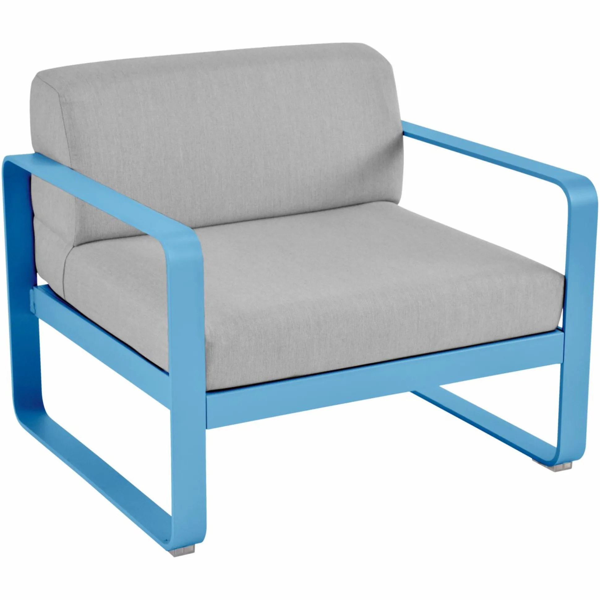FERMOB Fauteuil Bellevie Gris Flanelle en Aluminium - Bleu Maya