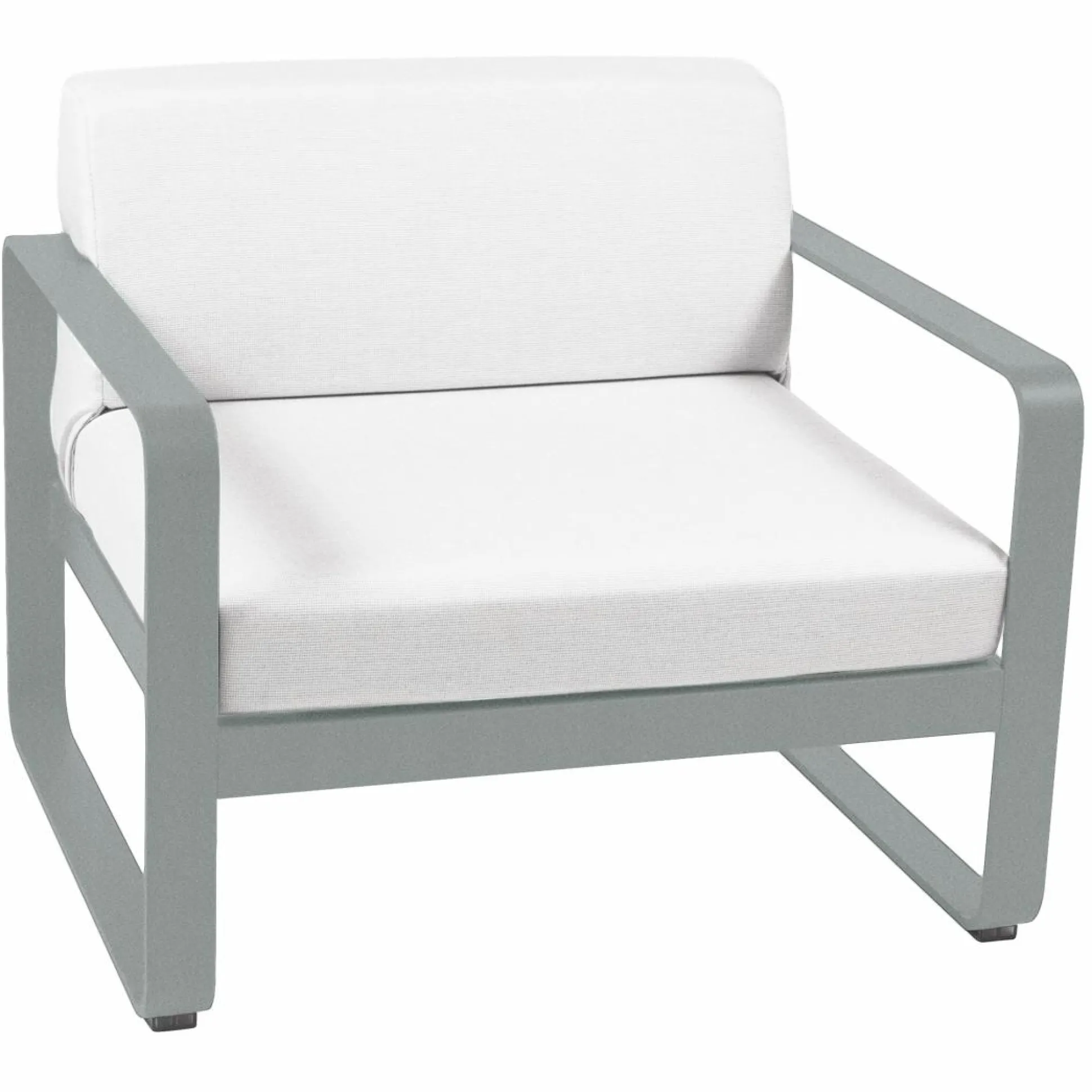FERMOB Fauteuil Bellevie Blanc Grisé en Aluminium - Gris Lapili