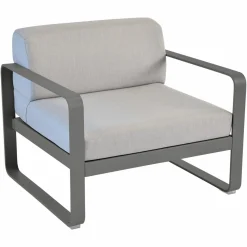 FERMOB Fauteuil Bellevie Gris Flanelle en Aluminium - Réglisse