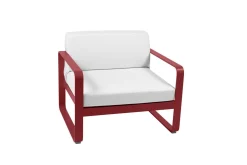 FERMOB Fauteuil Bellevie Blanc Grisé en Aluminium - Piment