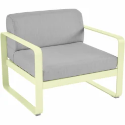 FERMOB Fauteuil Bellevie Gris Flanelle en Aluminium - Citron Givré