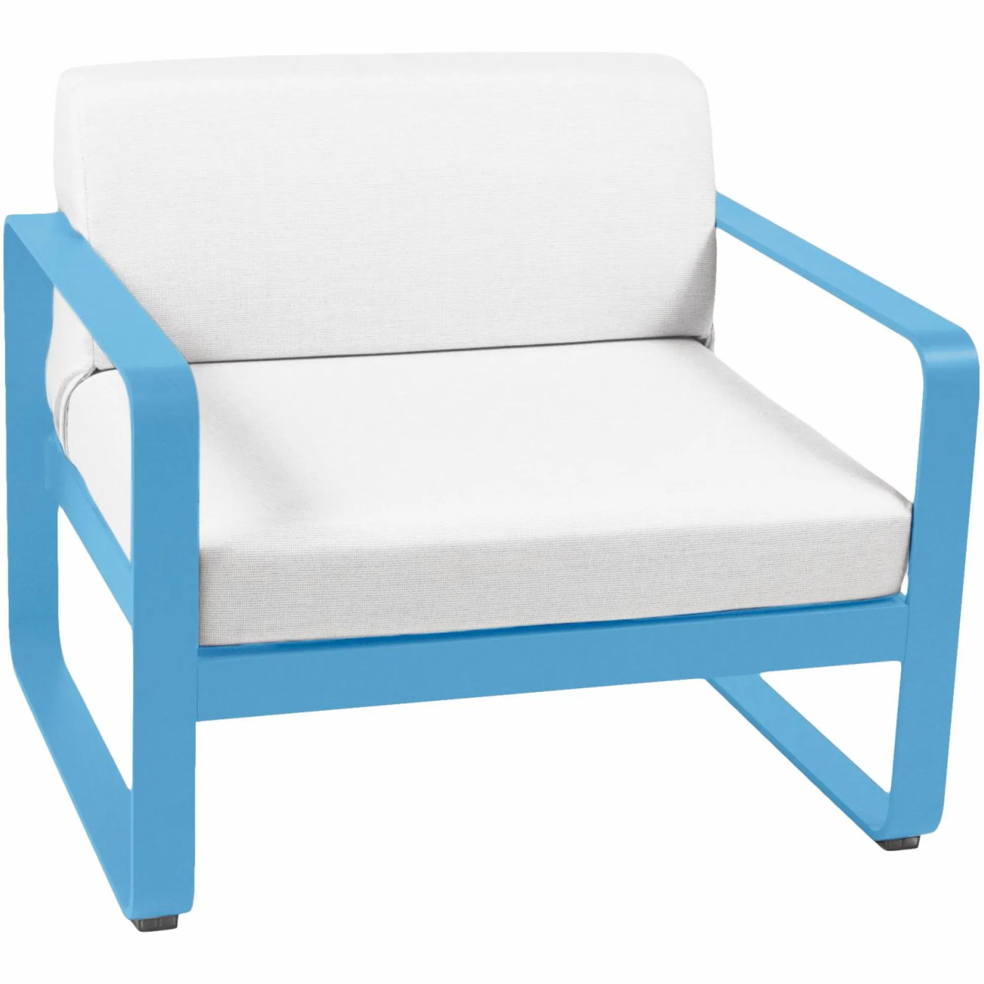 FERMOB Fauteuil Bellevie Blanc Grisé en Aluminium - Bleu Maya