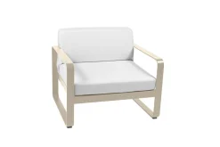 FERMOB Fauteuil Bellevie Blanc Grisé en Aluminium - Muscade