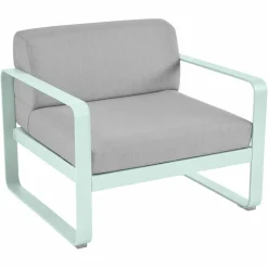 FERMOB Fauteuil Bellevie Gris Flanelle en Aluminium - Menthe Glaciale