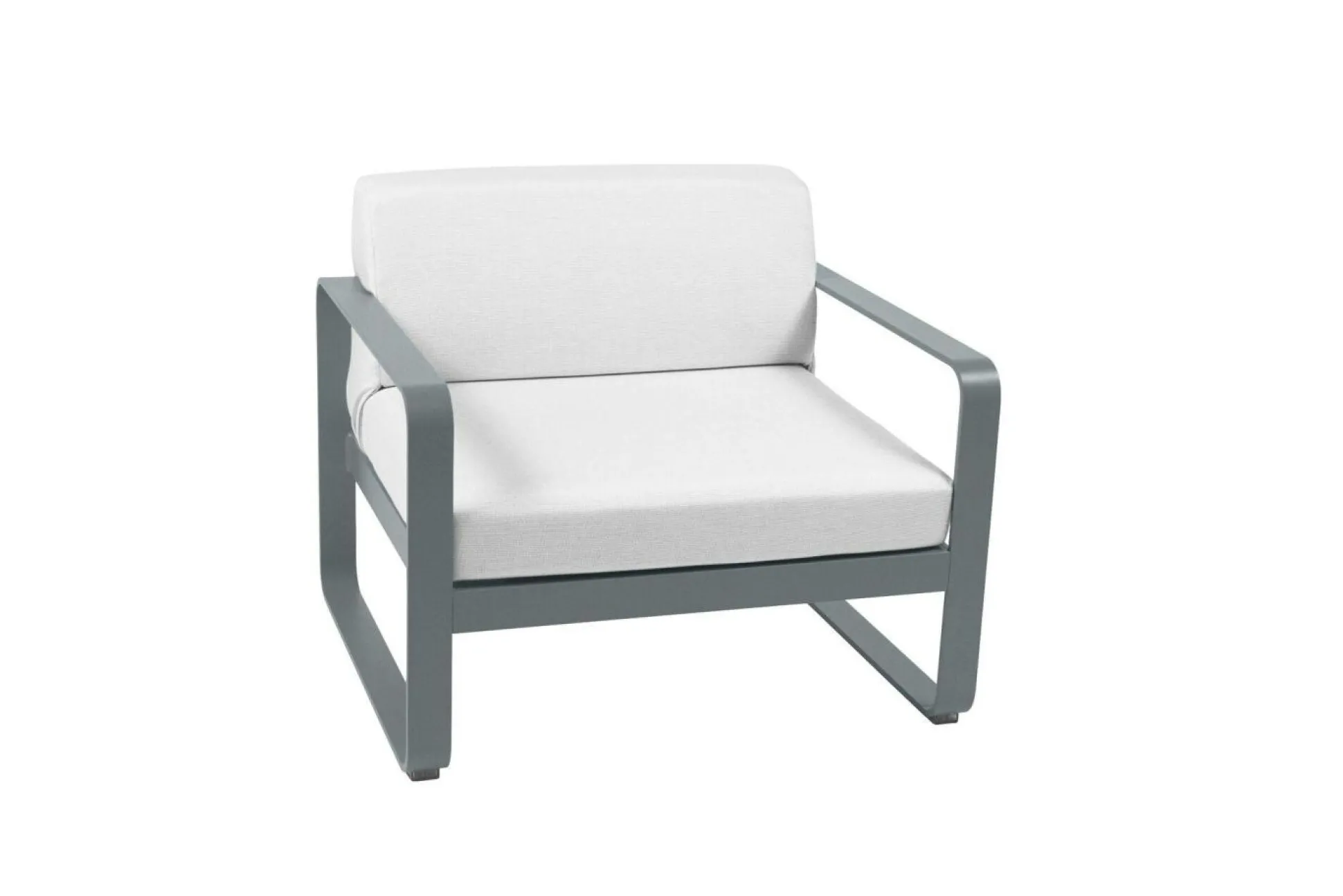 FERMOB Fauteuil Bellevie Blanc Grisé en Aluminium - Gris Orage