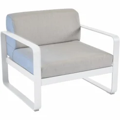 FERMOB Fauteuil Bellevie Gris Flanelle en Aluminium - Blanc