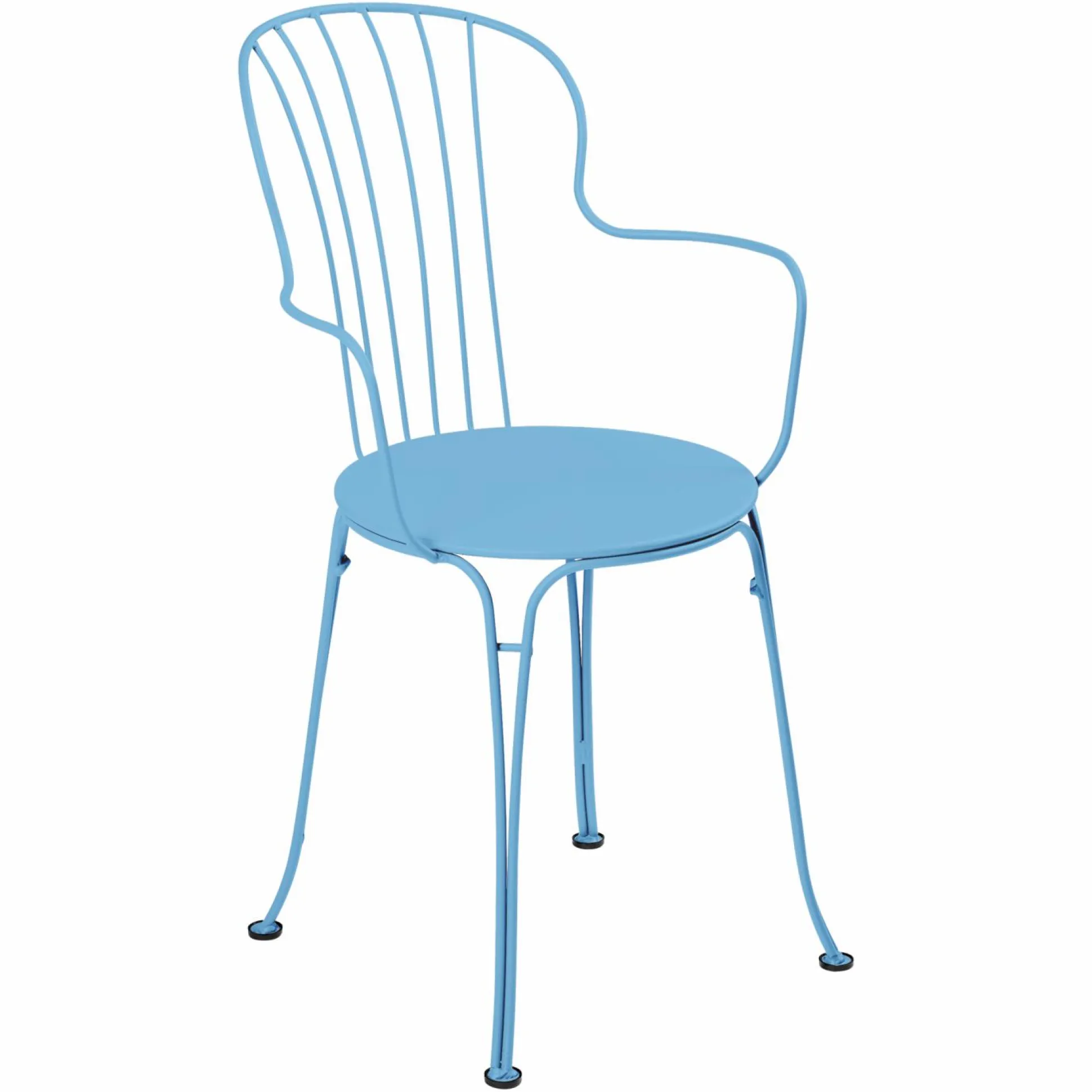 FERMOB Lot de 2 Fauteuils Empilables Opéra+ en Acier - Bleu Maya