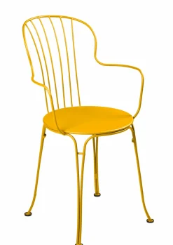 FERMOB Lot de 2 Fauteuils Empilables Opéra+ en Acier - Miel Texturé