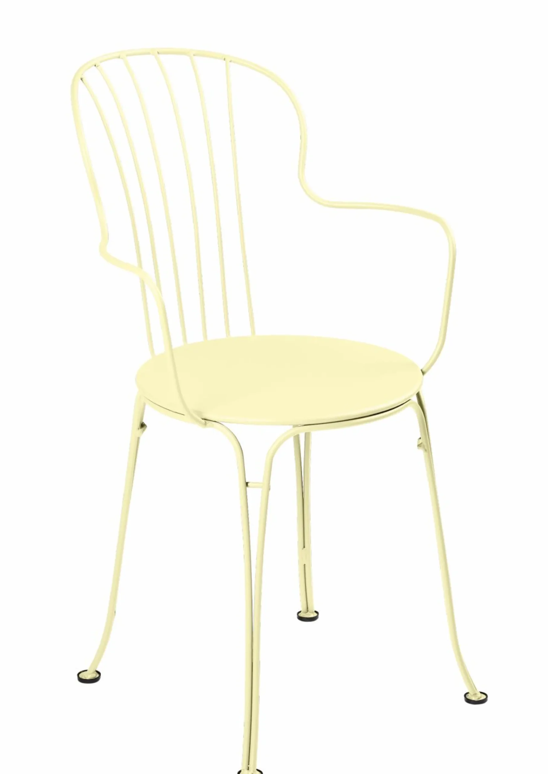 FERMOB Lot de 2 Fauteuils Empilables Opéra+ en Acier - Citron Givré
