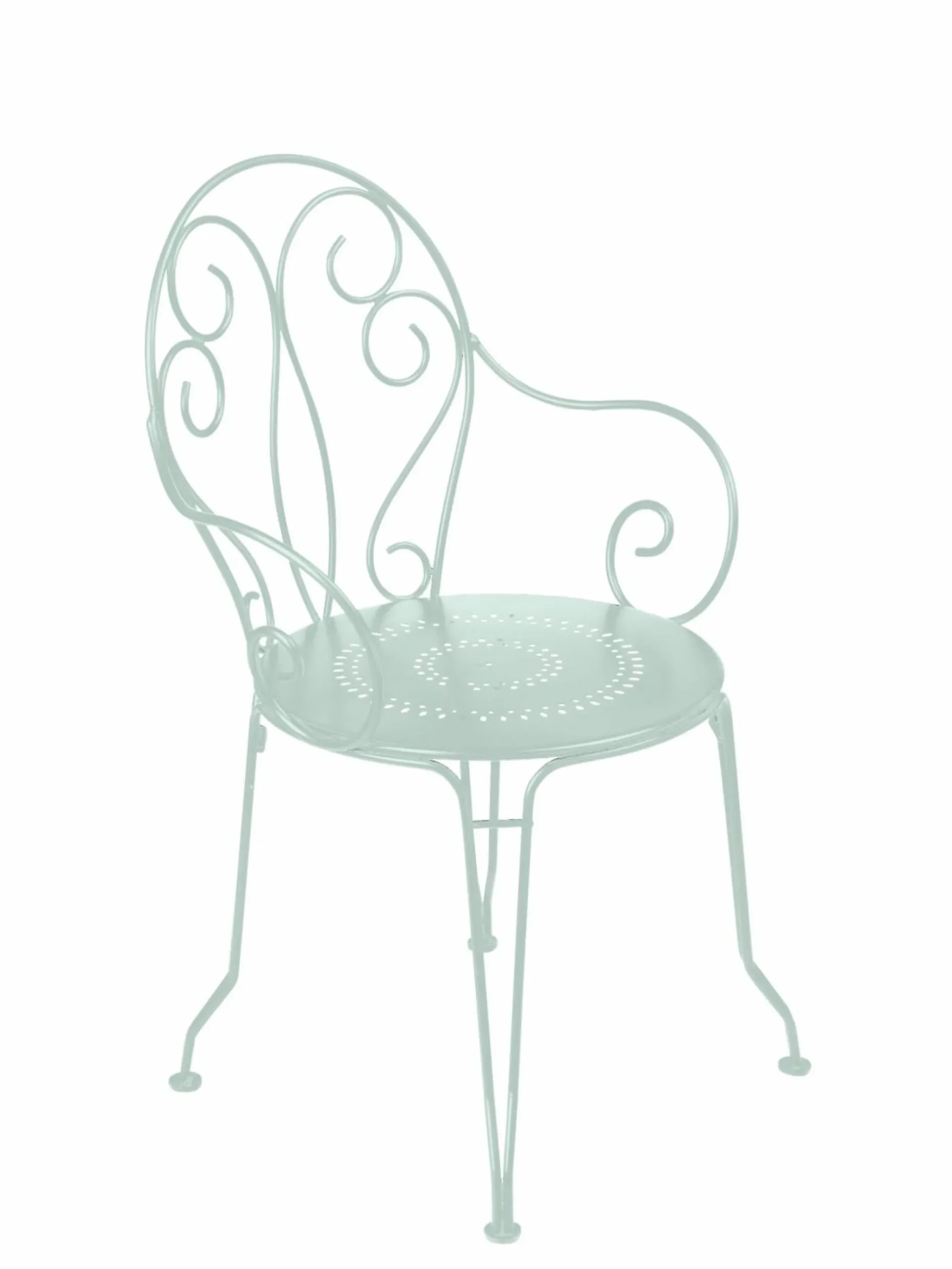 FERMOB Lot de 2 Fauteuils Empilables Montmartre en Acier - Menthe Glaciale