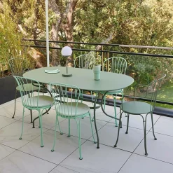 FERMOB Lot de 2 Fauteuils Empilables Opéra+ en Acier - Gris Lapili