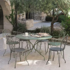 FERMOB Lot de 2 Fauteuils Empilables Montmartre en Acier - Carbone