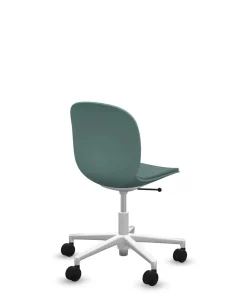FLOKK Chaise de bureau assise capitonnée Noor 6070S - Bleu Vert
