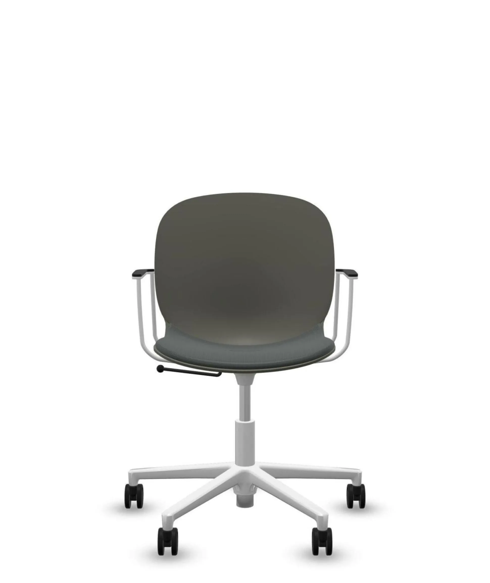 FLOKK Chaise de bureau assise capitonnée avec accoudoirs Noor 6070S - Gris