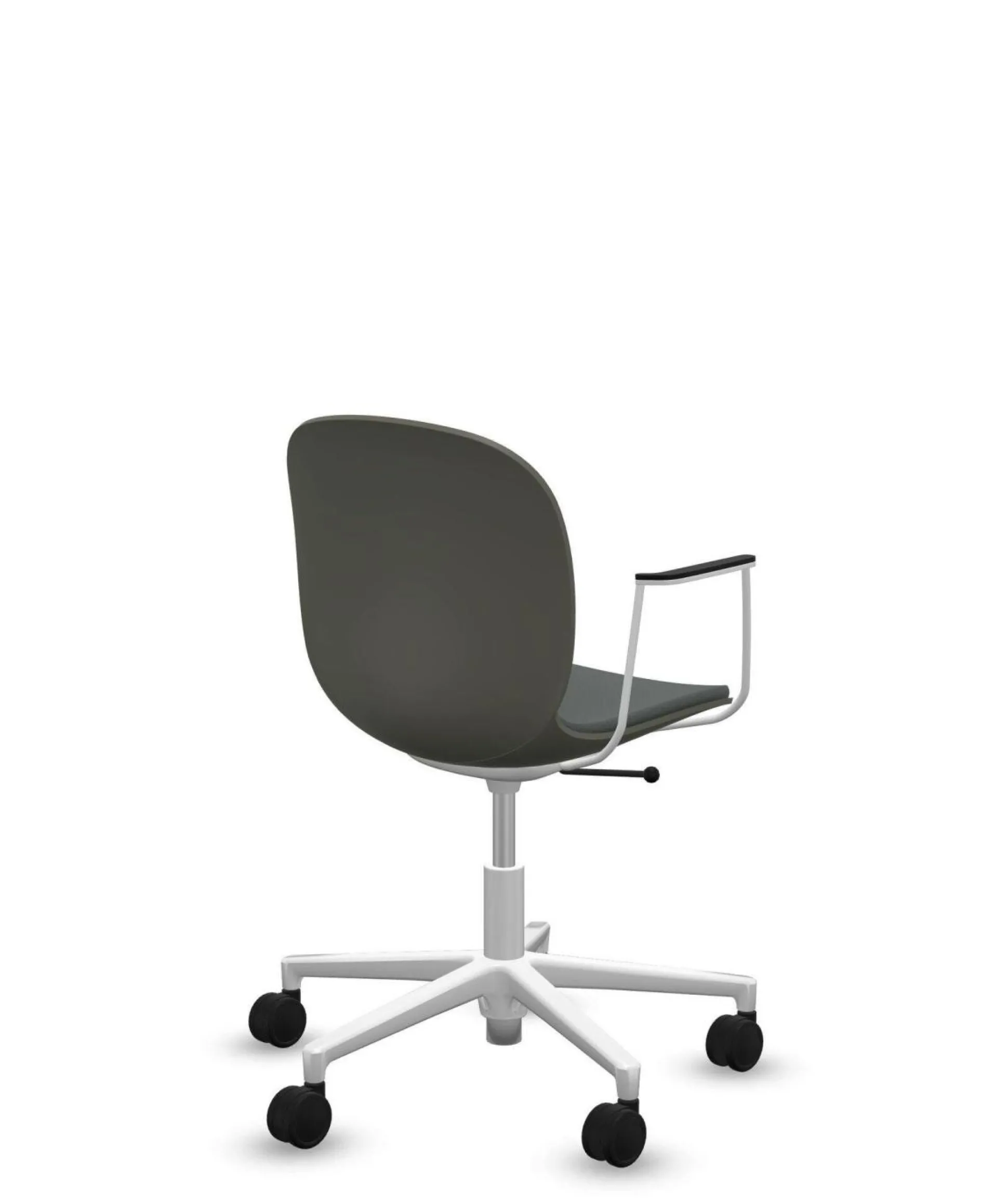 FLOKK Chaise de bureau assise capitonnée avec accoudoirs Noor 6070S - Gris