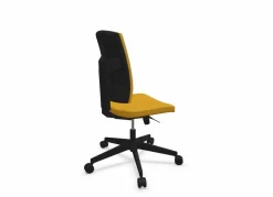 FLOKK Chaise de bureau Raya 21S - Jaune - Roulettes pour sol dur