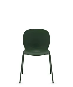 FLOKK Chaise empilable coque polypropilène et pieds métal Noor 6050 - Vert Sapin