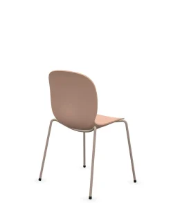 FLOKK Chaise empilable coque polypropilène et pieds métal Noor 6050 - Rose