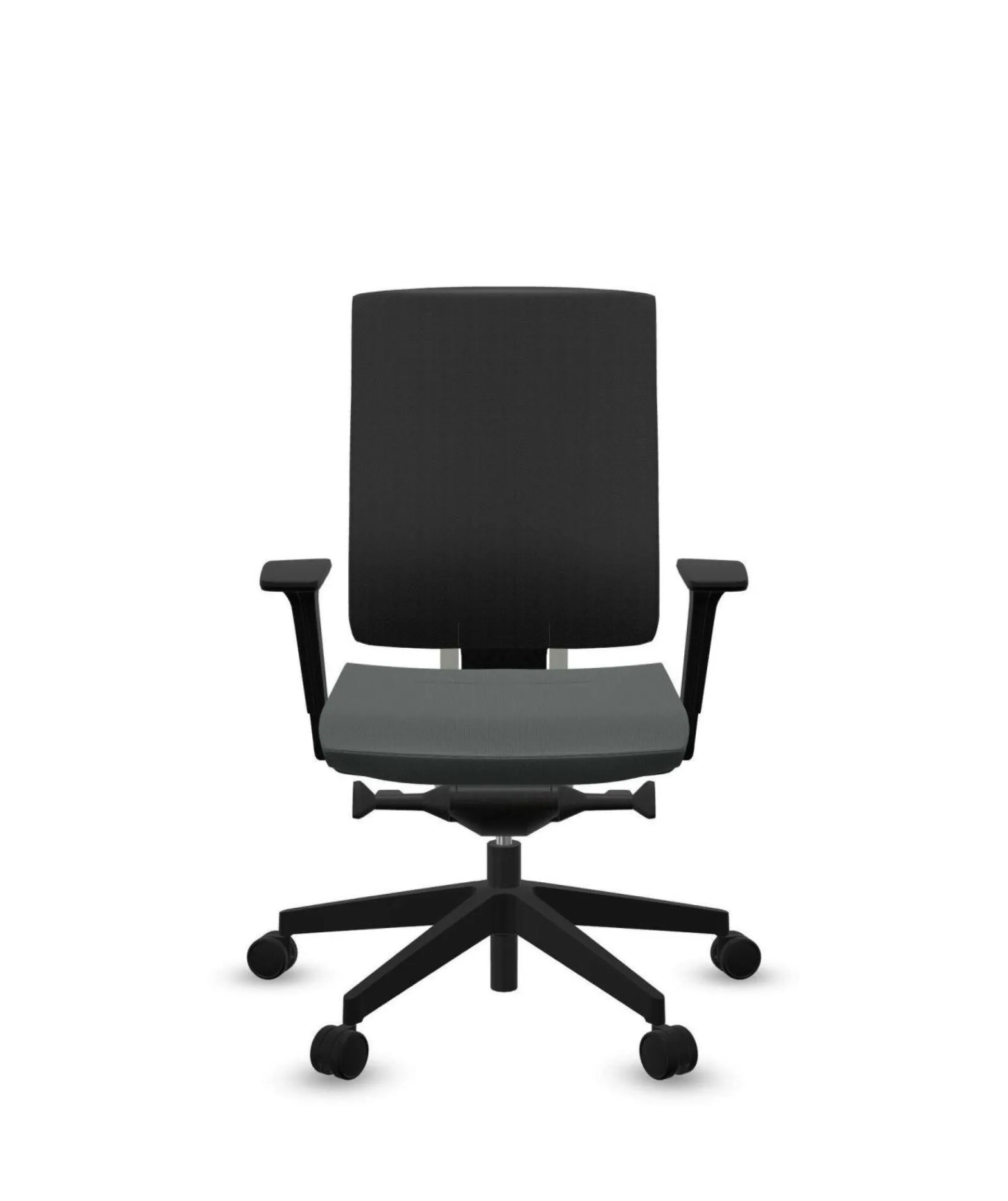 FLOKK Fauteuil de bureau sans têtière Xenon Net 101SFL - Gris - Roulettes pour sol dur