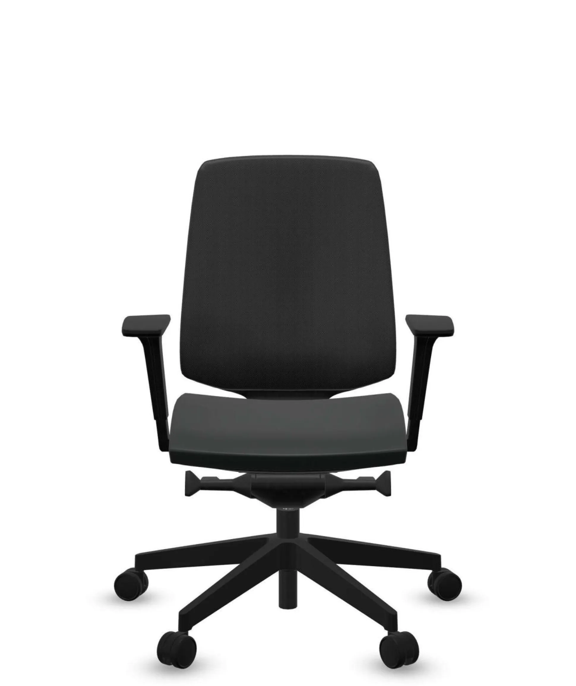 FLOKK Fauteuil de bureau base noire et dossier résille Light Up 250SL - Assise Noire - Roulettes pour sol dur