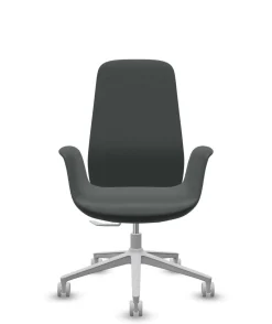 FLOKK Fauteuil de bureau assise ergonomique Ellie Pro 10ST - Gris - Roulettes pour sol dur