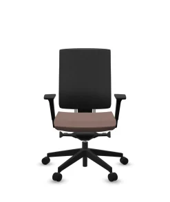 FLOKK Fauteuil de bureau sans têtière Xenon Net 101SFL - Terracotta - Roulettes pour sol dur