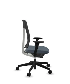 FLOKK Fauteuil de bureau sans têtière Xenon Net 101SFL - Bleu - Roulettes pour sol dur