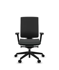 FLOKK Fauteuil de bureau sans têtière Xenon Net 101SFL - Noir - Roulettes pour sol souple