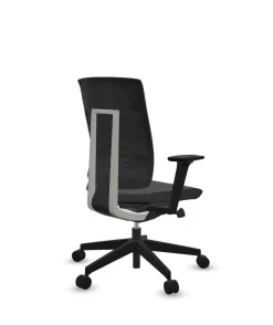 FLOKK Fauteuil de bureau sans têtière Xenon Net 101SFL - Noir - Roulettes pour sol souple