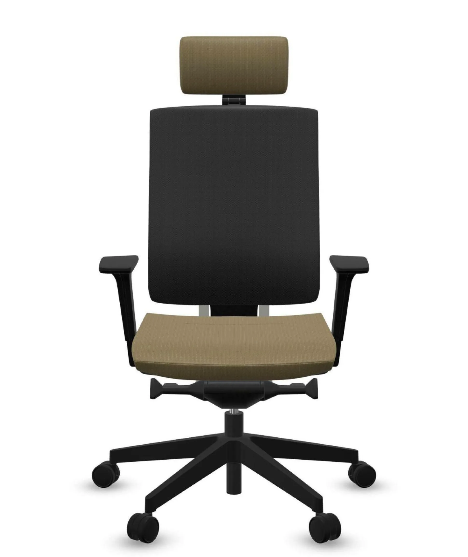 FLOKK Fauteuil de bureau avec tétière Xenon Net 111SFL - Jaune - Roulettes pour sol dur