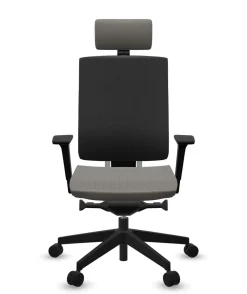 FLOKK Fauteuil de bureau avec tétière Xenon Net 111SFL - Beige - Roulettes pour sol dur