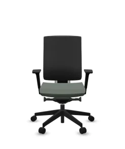 FLOKK Fauteuil de bureau sans têtière Xenon Net 101SFL - Vert Sauge - Roulettes pour sol dur