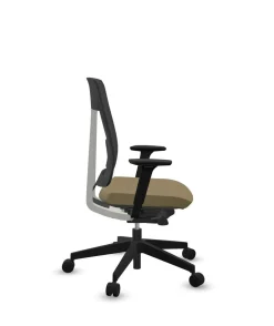 FLOKK Fauteuil de bureau sans têtière Xenon Net 101SFL - Jaune - Roulettes pour sol dur
