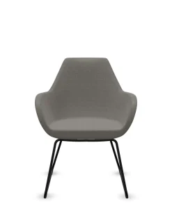 FLOKK Fauteuil entièrement capitonné pieds luge Fan 10V - Beige