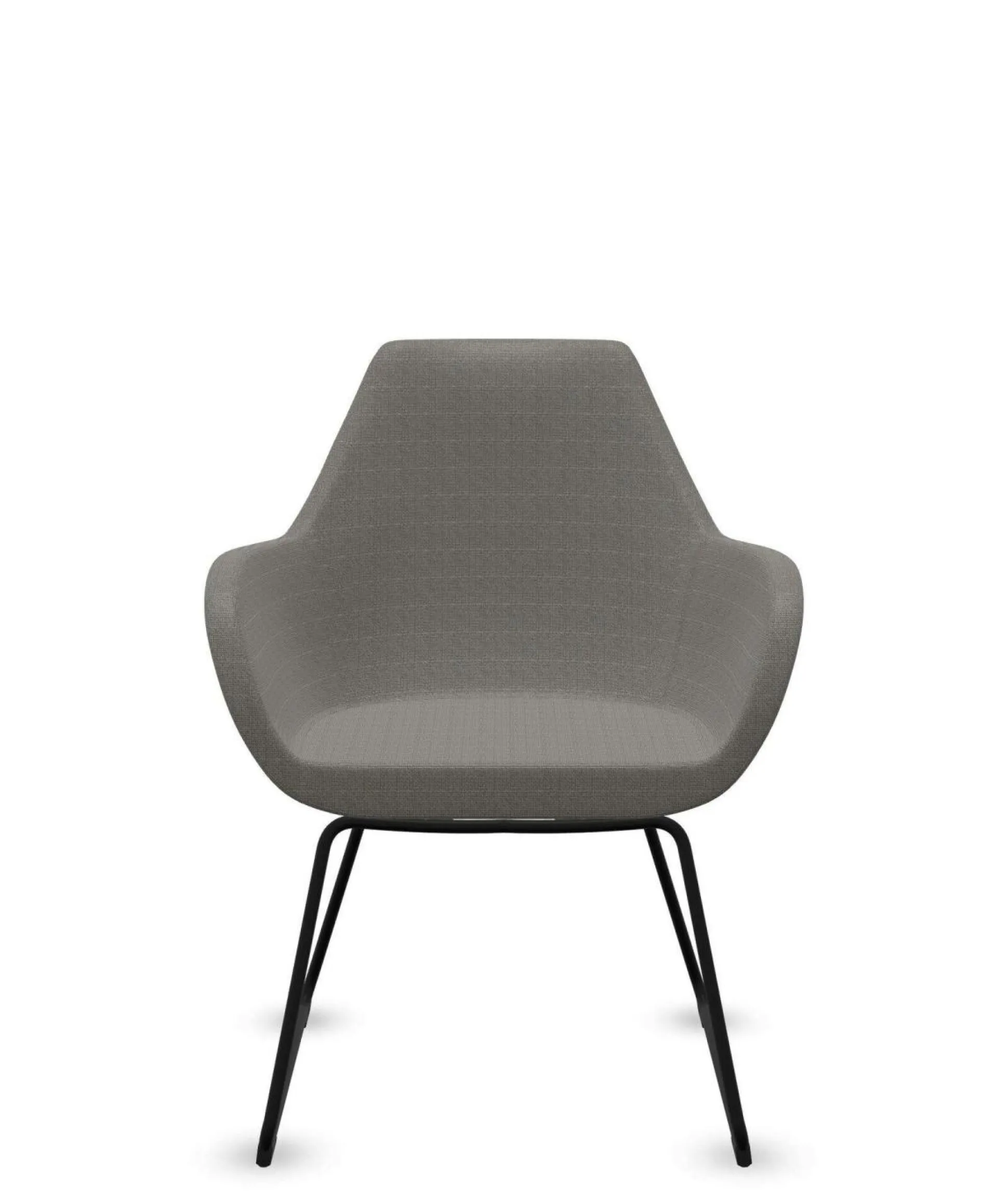 FLOKK Fauteuil entièrement capitonné pieds luge Fan 10V - Beige