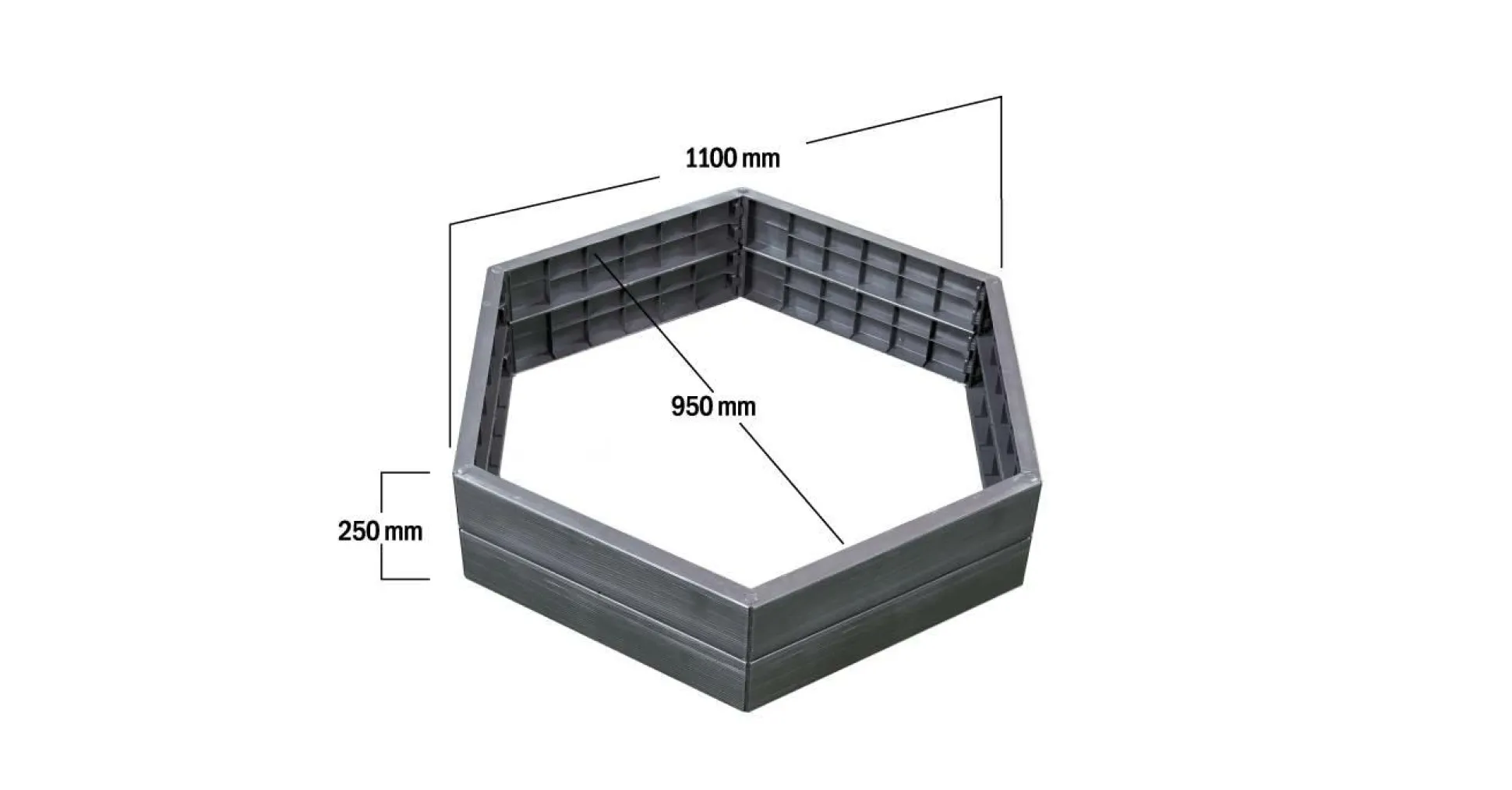 GARANTIA Kit 2 Carrés de Potager avec 2 Sets d'Extension Ergo