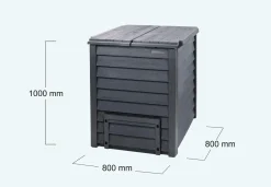 GARANTIA Kit Composteur Imitation Bois 600 L Thermo Wood