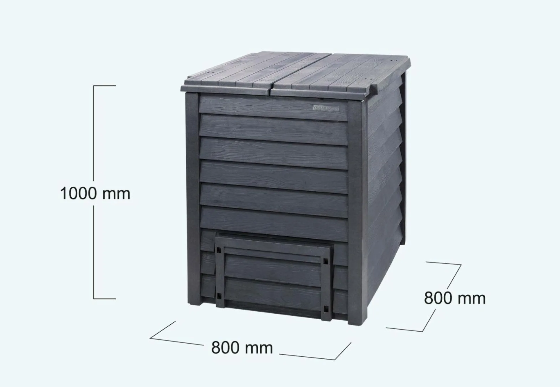 GARANTIA Kit Composteur Imitation Bois 600 L Thermo Wood