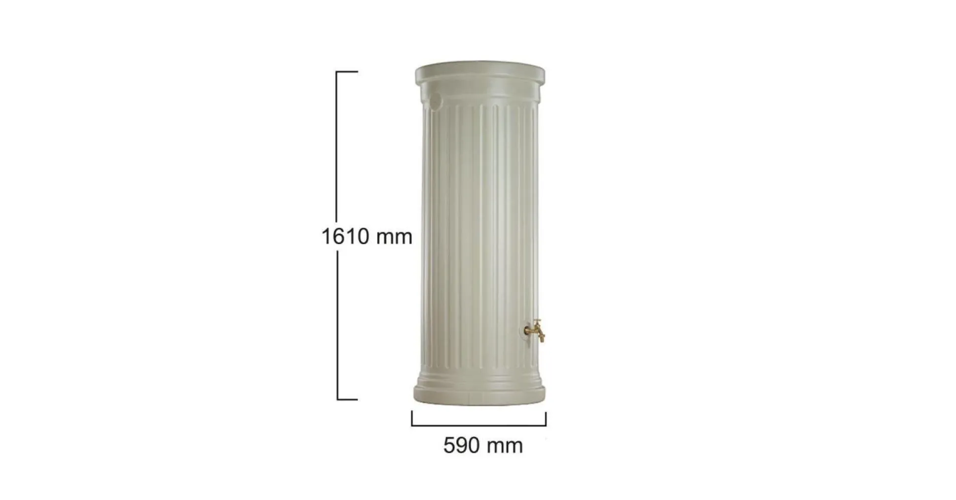 GARANTIA Kit Récupérateur d'Eau Colonne Romaine 330 L Sable